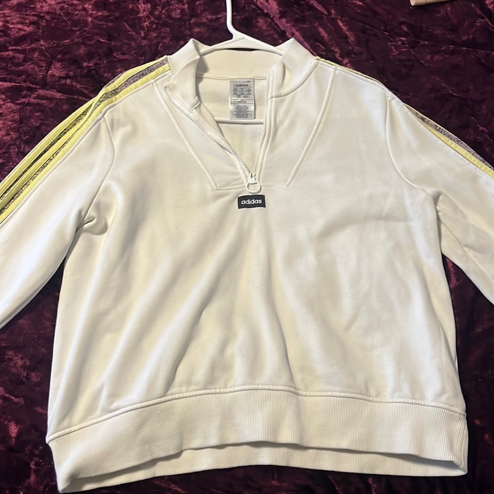 Size large white adidas sweater